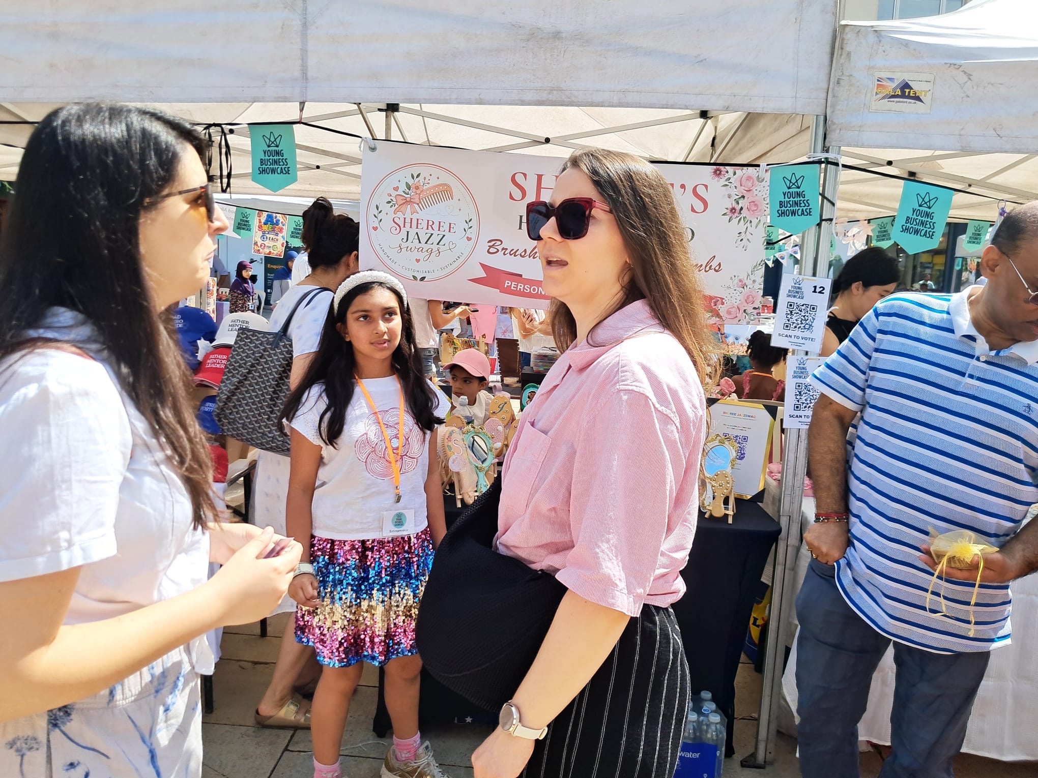 Happy customers at the fair